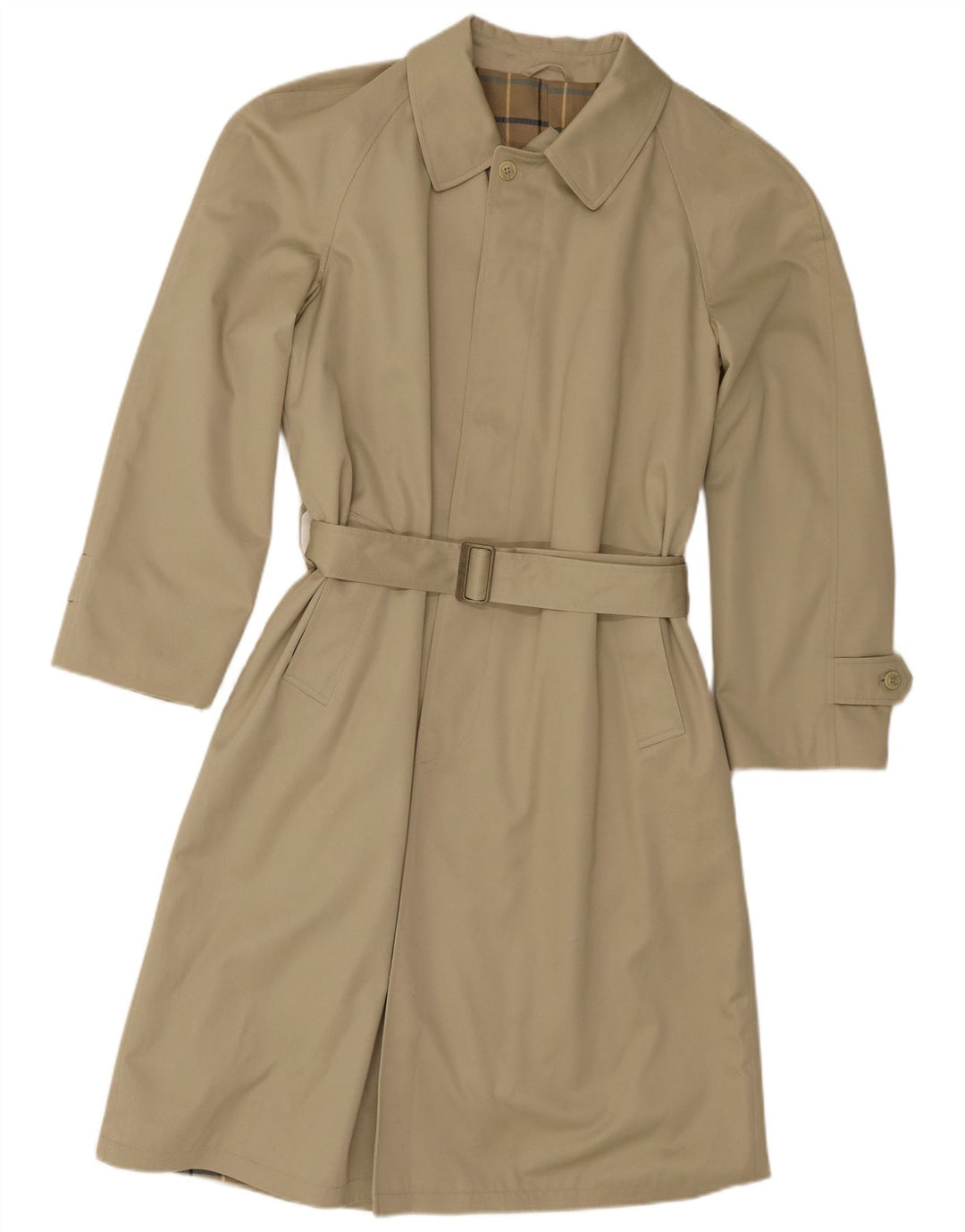 Gabardina vintage para hombre IT 46 Poliéster beige pequeño