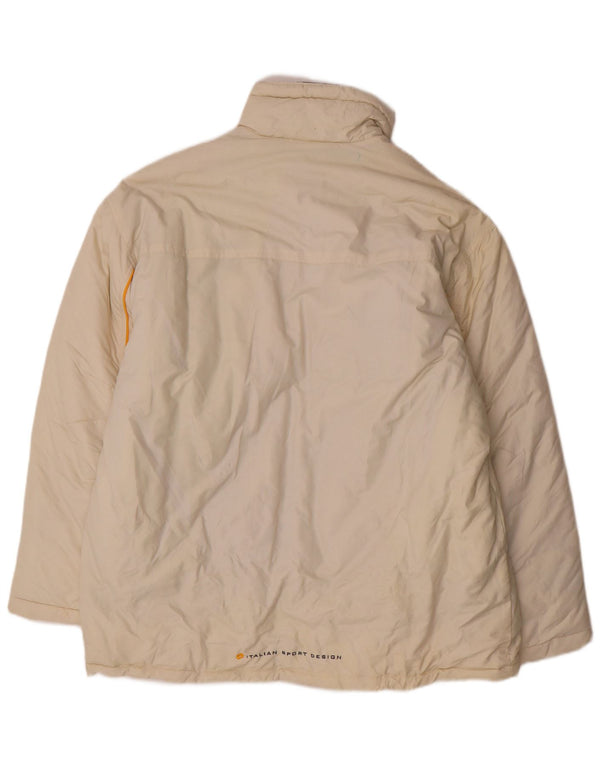 Lotto Abrigo acolchado para hombre IT 46/50 Medium Off White Nylon