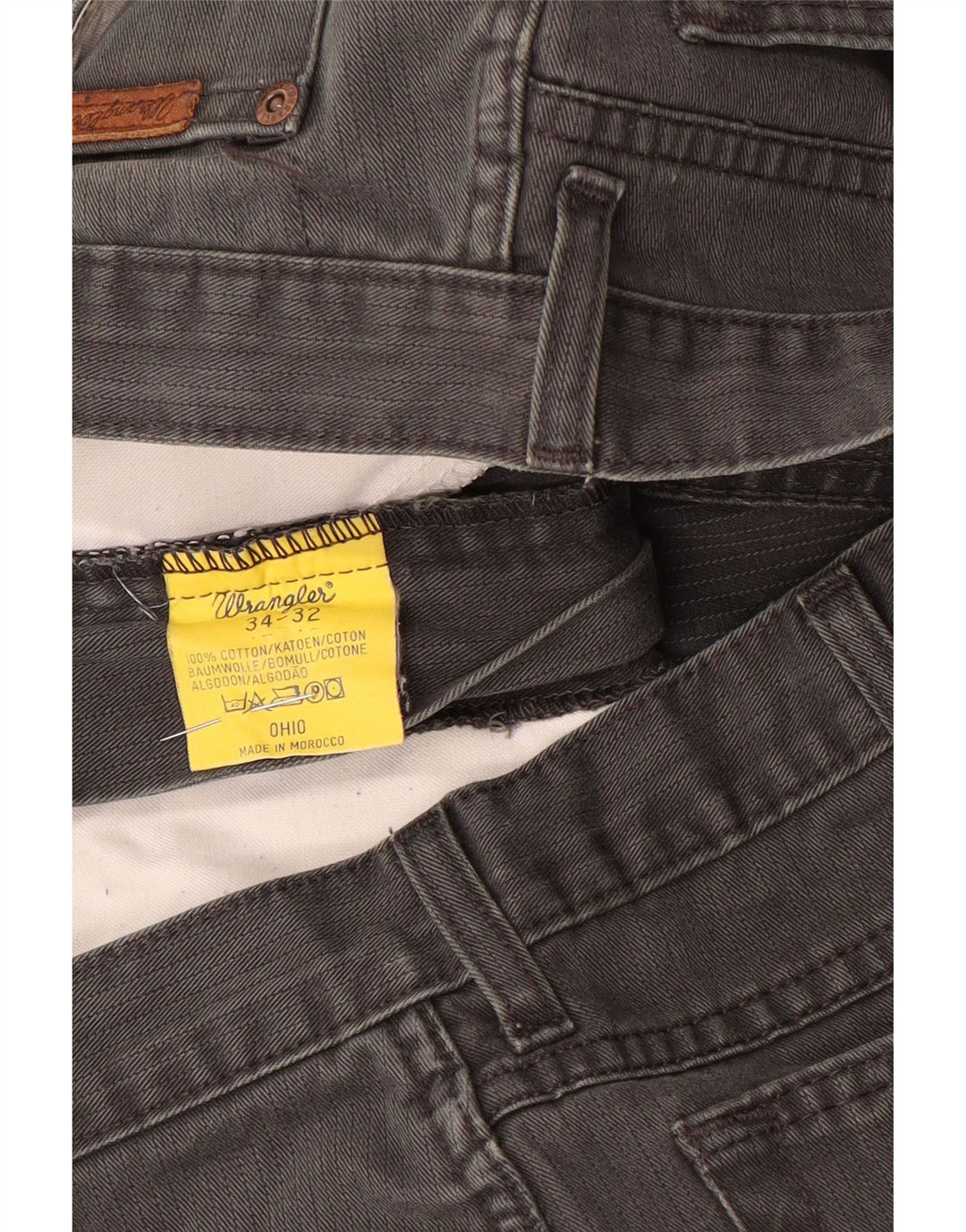 Wrangler Vaqueros rectos Ohio para hombre W34 L32 Algodón gris