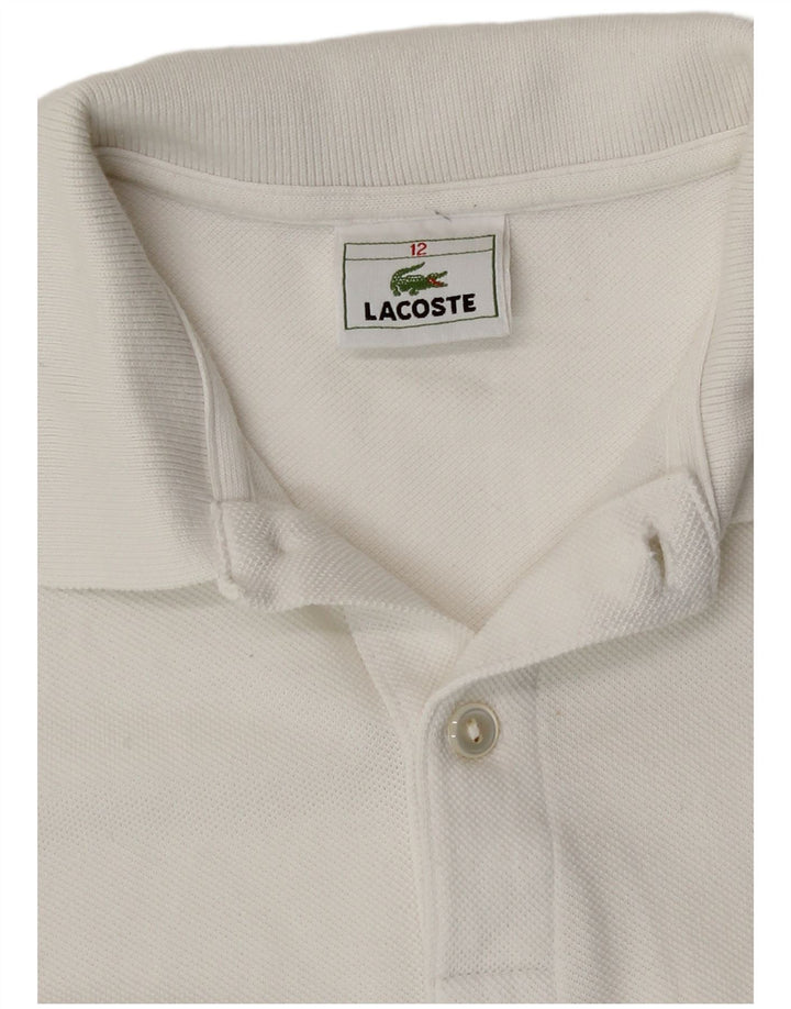 Polo Lacoste Niño 11-12 Años Blanco Algodón