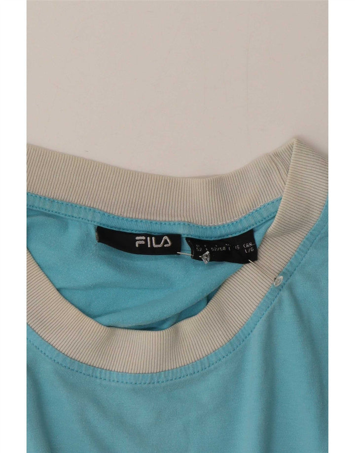 Fila Camiseta para hombre Top Large Blue Colorblock
