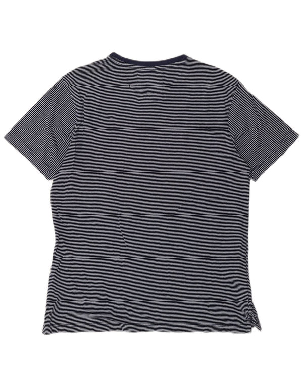 Crew Clothing Camiseta para hombre Top grande de algodón a rayas azules