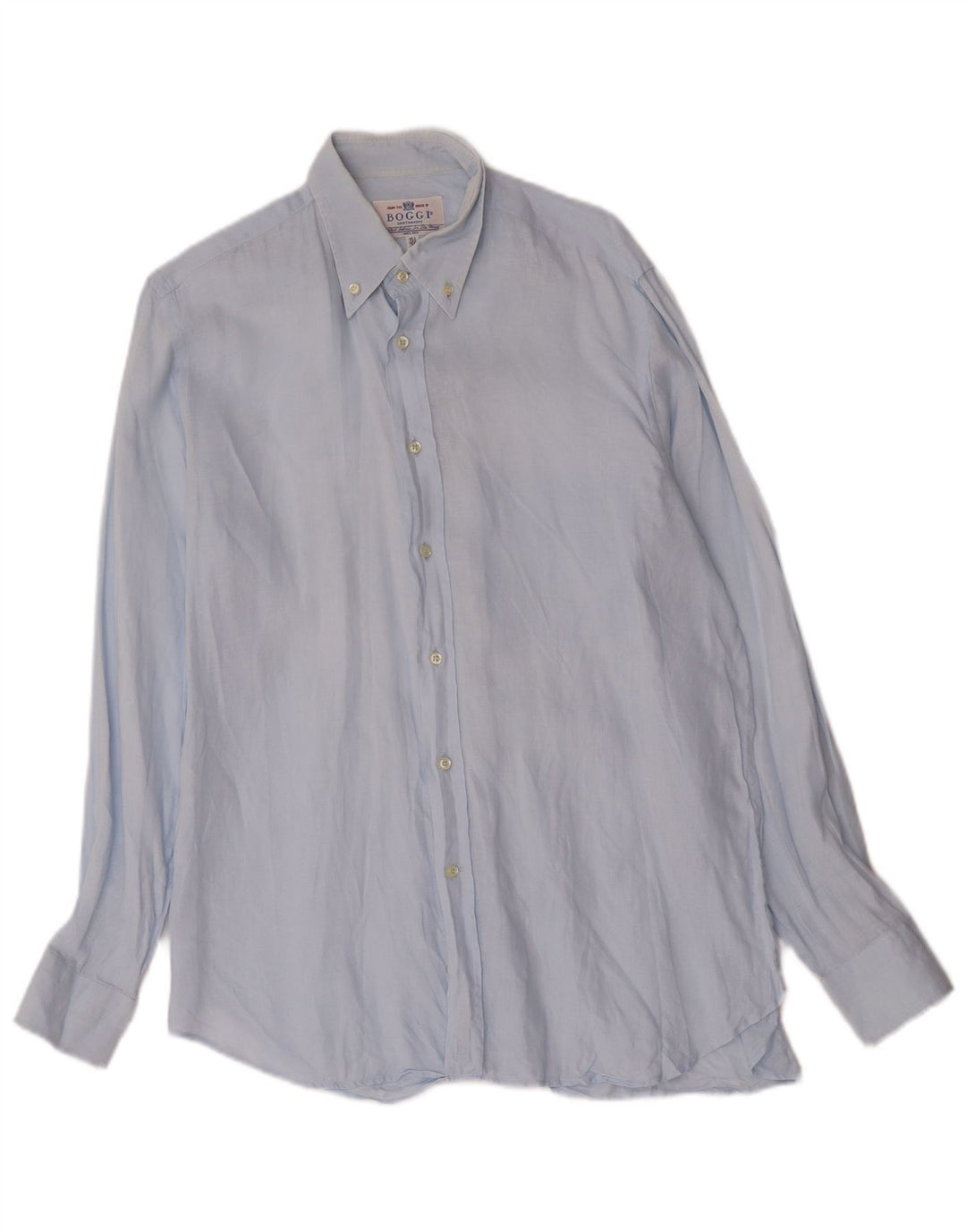 Camisa Boggi Hombre Talla 39 15 1/2 Azul Mediano