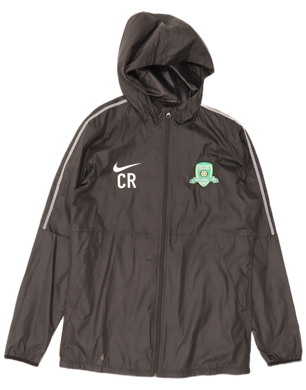 Nike CR7 Graphic - Chaqueta impermeable con capucha para hombre, talla 38, poliéster negro mediano