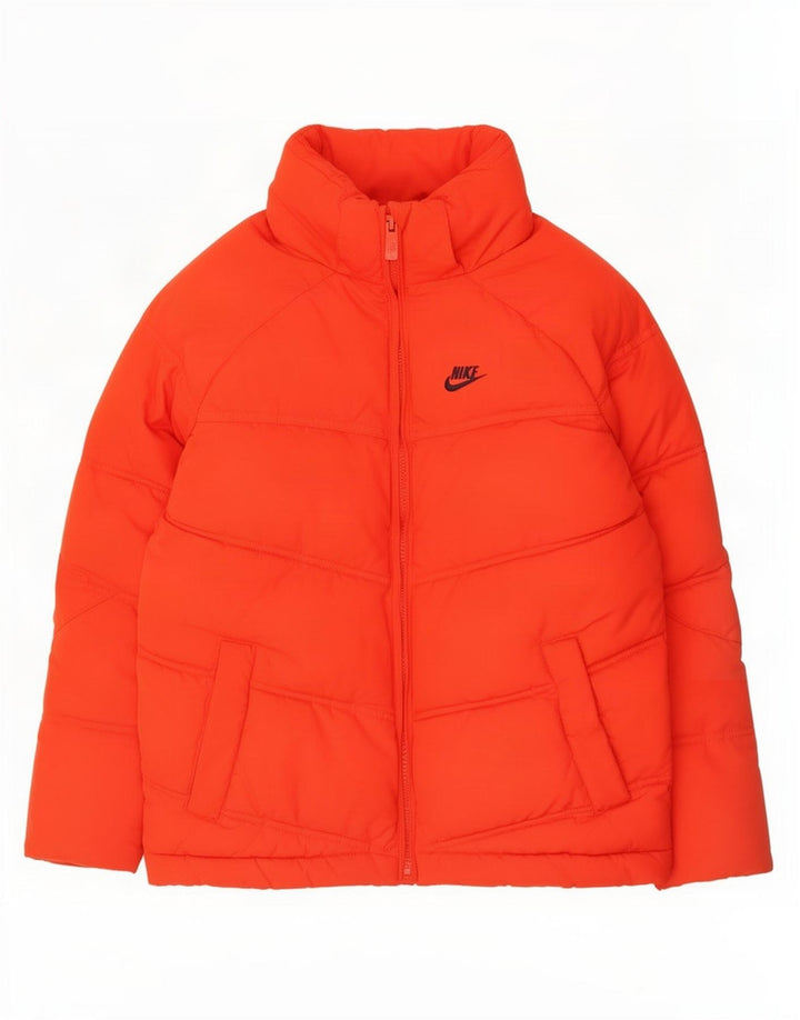 Nike Chaqueta acolchada con capucha para niños 8-9 años Small Rojo Poliéster