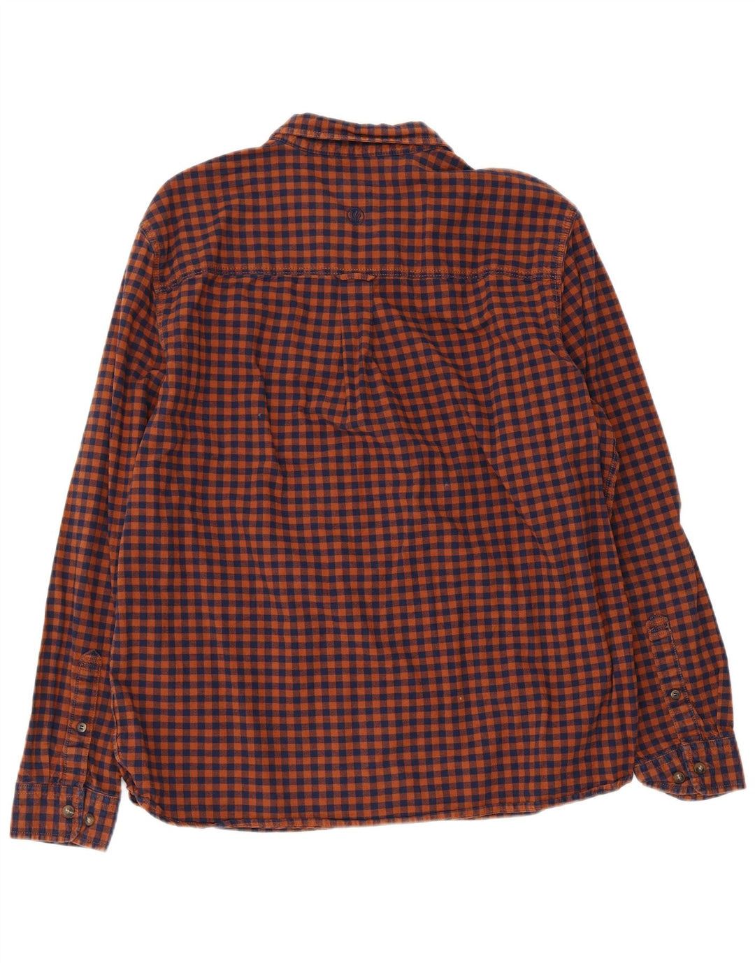Camisa de franela de corte estándar para hombre de Fat Face XL de algodón a cuadros naranja