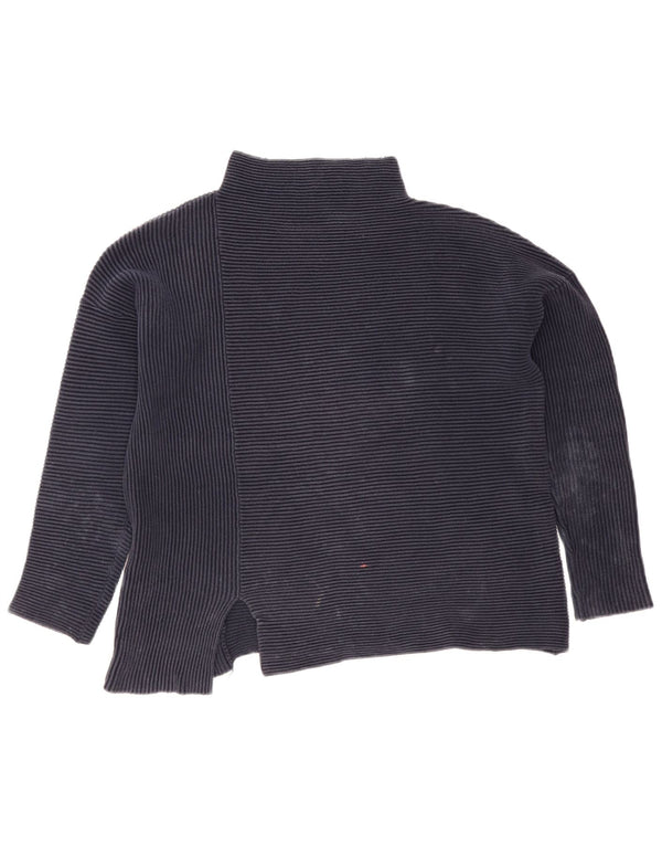 French Connection Suéter tipo jersey con cuello alto para mujer UK 10 Small Azul marino