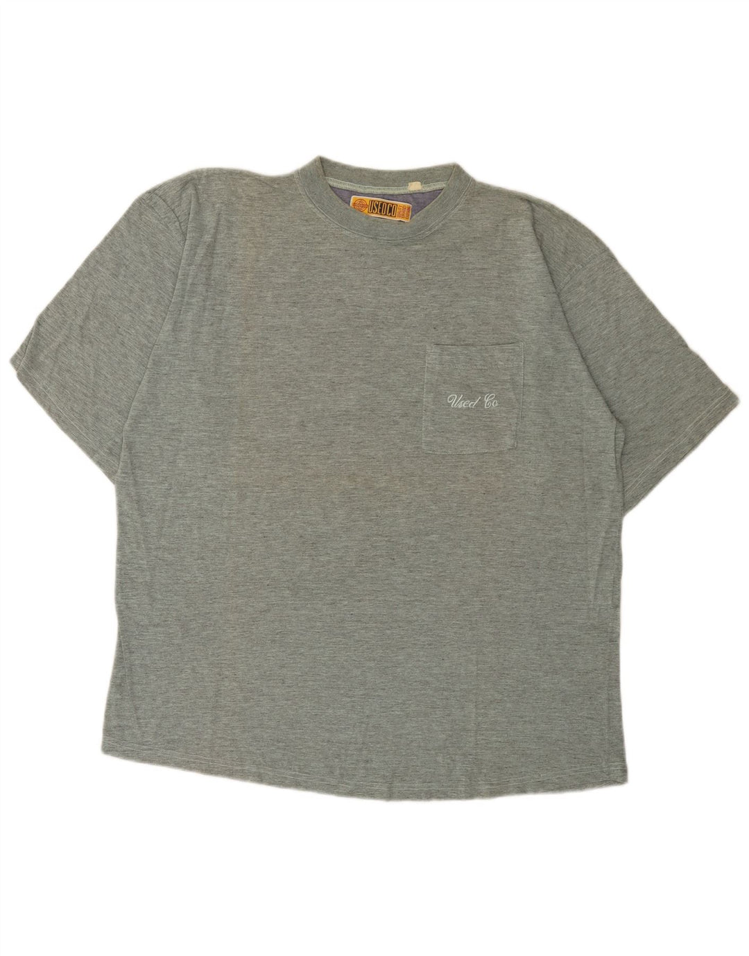 Vintage camiseta para hombre Top grande gris moteado