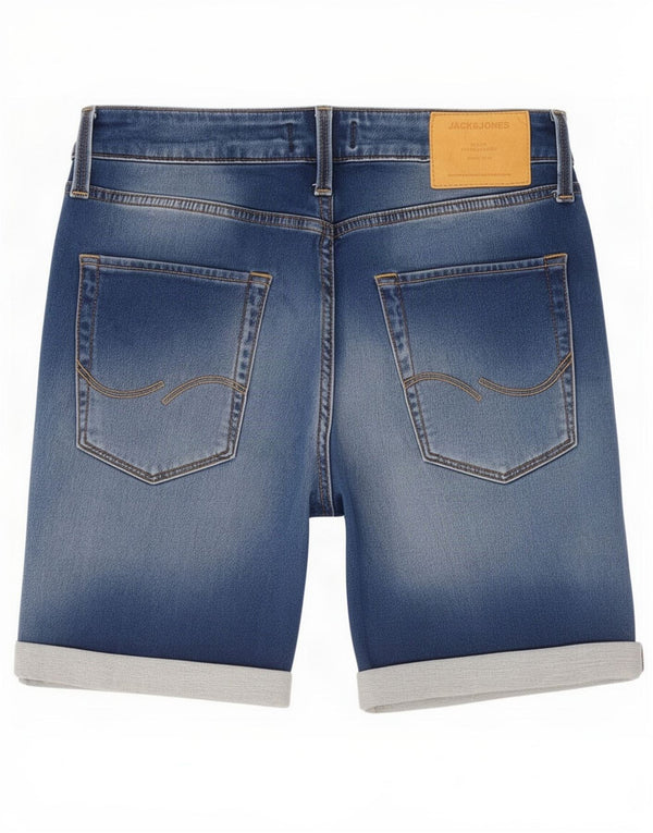 Jack & Jones Mens Regular Fit Denim Shorts Small W29 Algodón Azul