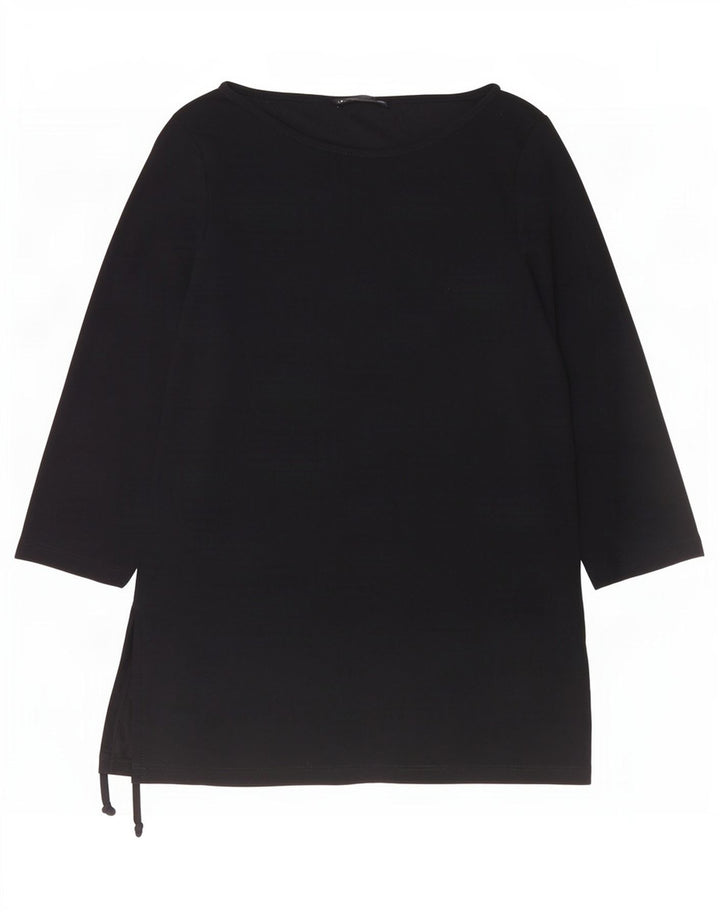 Marina Rinaldi Top para mujer manga 3/4 UK 44 Viscosa negra mediana