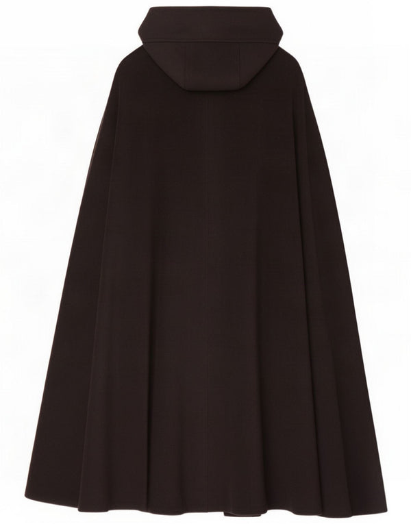 Capa con capucha vintage para mujer Talla única Negro