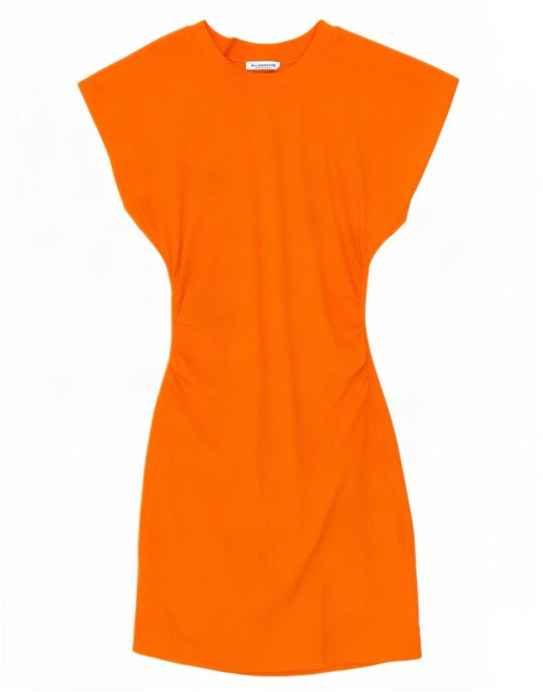 Zara Mujer Vestido Tubo Reino Unido 8 Pequeño Algodón Naranja