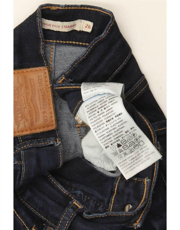 Levi's Jeans rectos de talle alto 724 para mujer W26 L30 Algodón azul marino