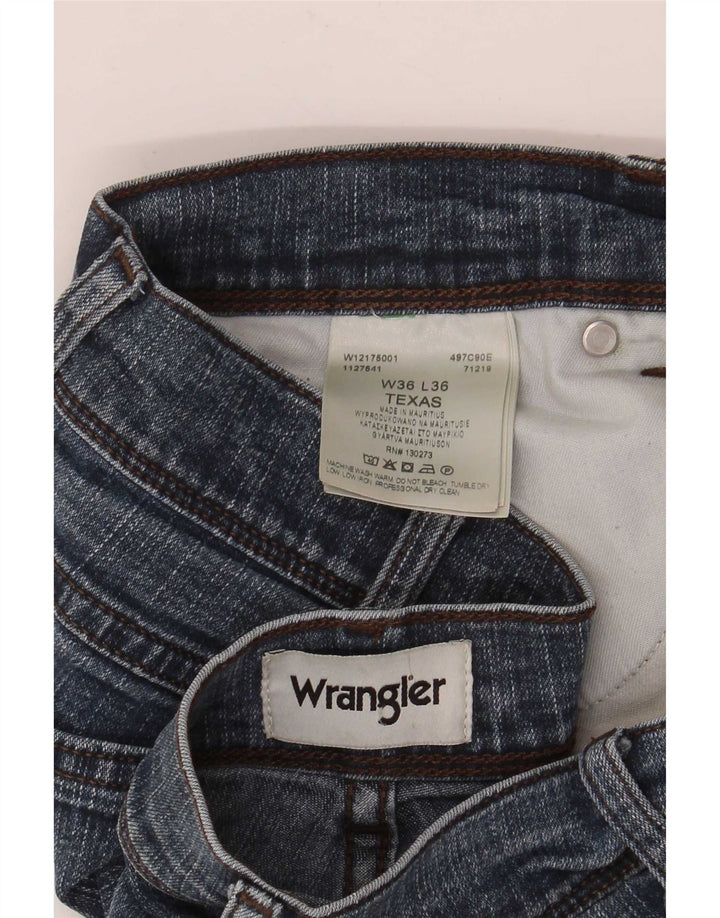 Wrangler Vaqueros Rectos Texas Para Hombre W36 L36 Algodón Azul