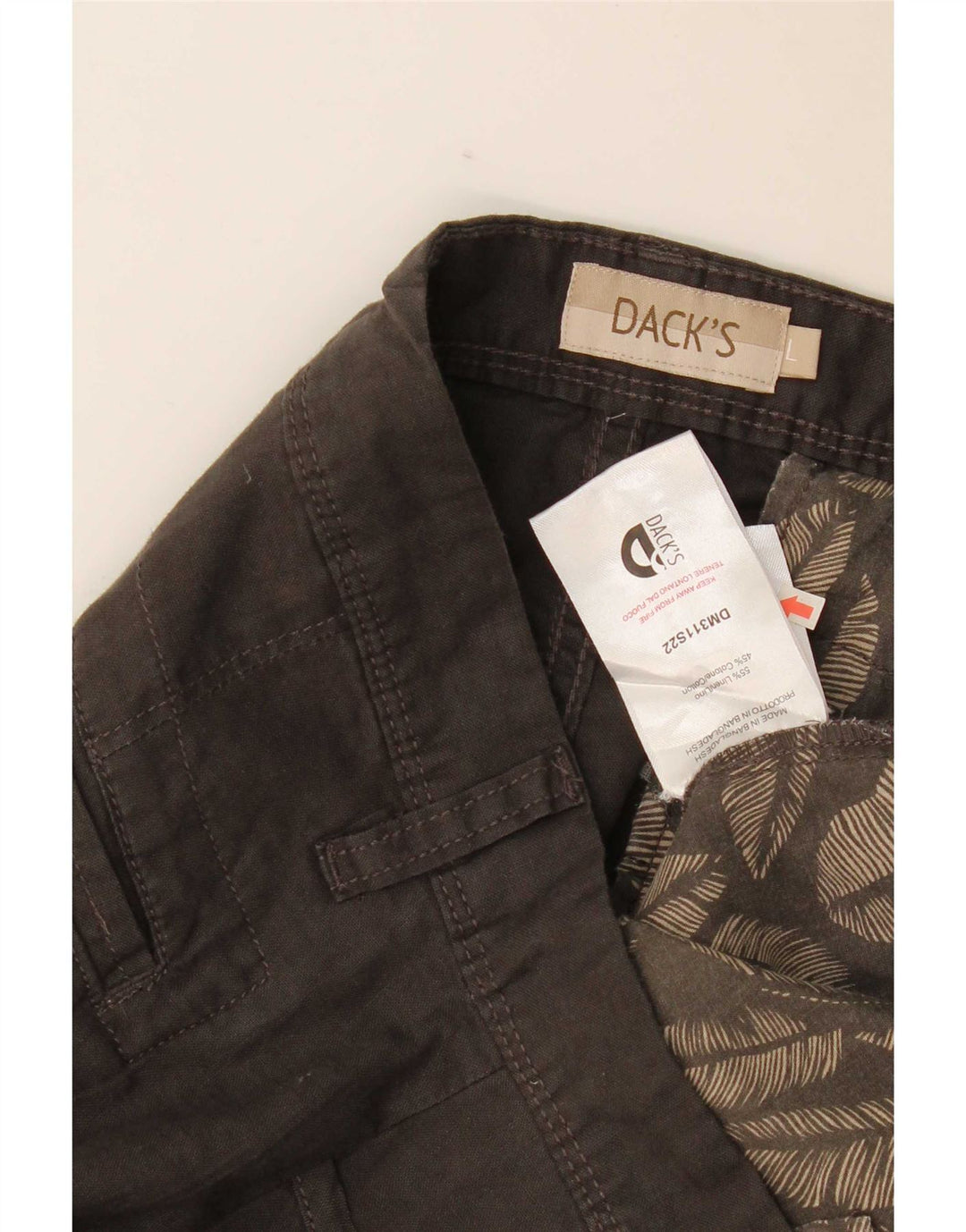 Dack's Pantalones cargo ajustados para hombre, talla grande, W34 L32, lino gris
