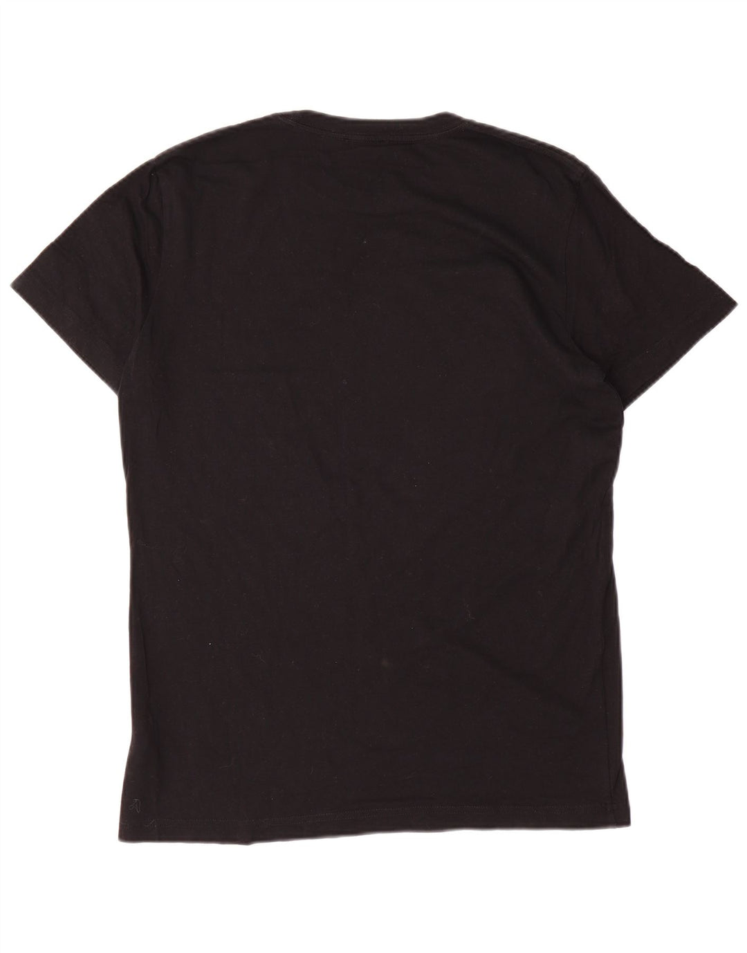 Diesel Hombre Camiseta Gráfica Top Medio Algodón Negro