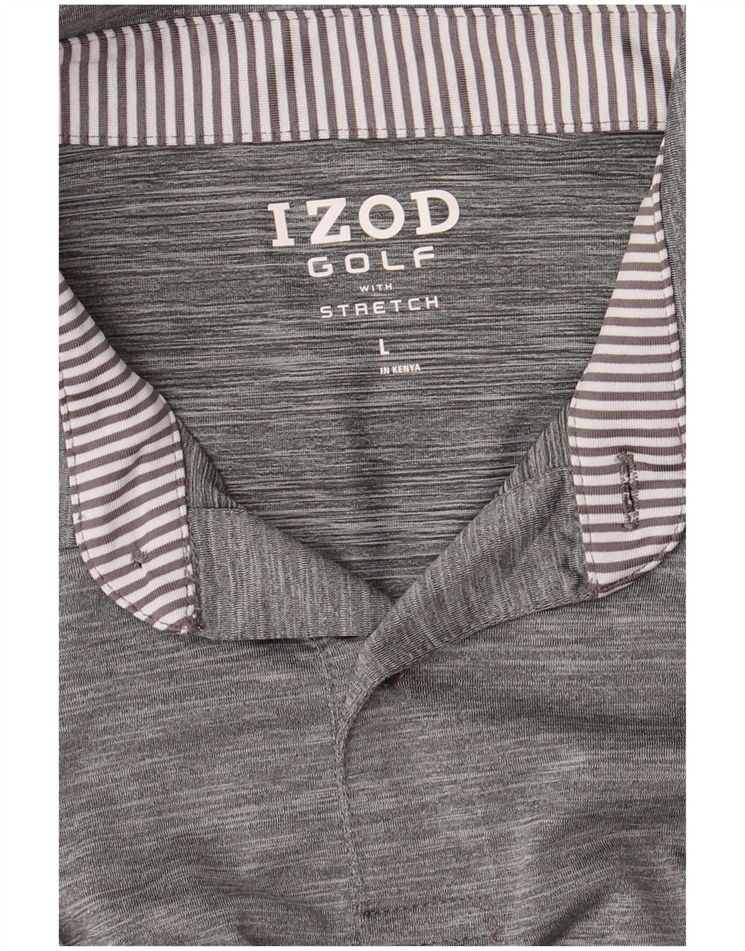 IZOD Polo de golf para hombre grande gris moteado