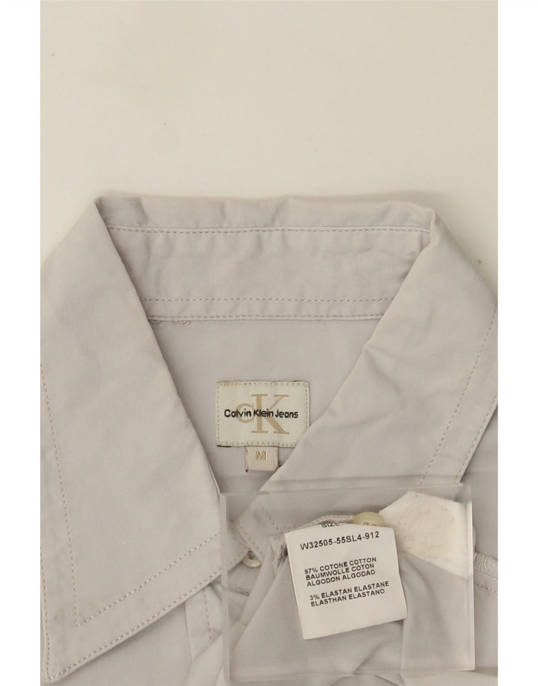 Camisa Calvin Klein Jeans para mujer Reino Unido 12 Algodón gris medio