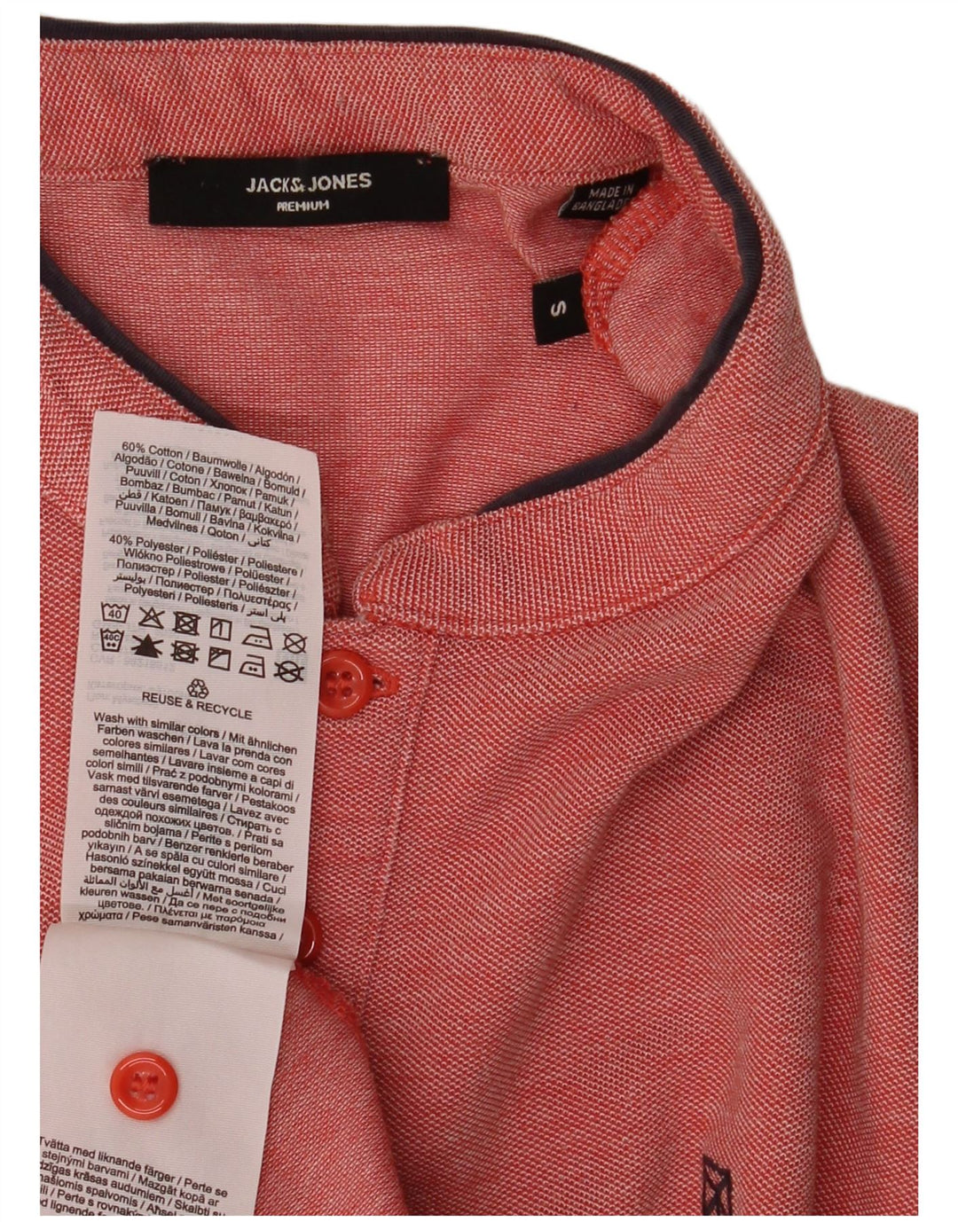 Polo Jack & Jones Hombre Small Rojo Algodón