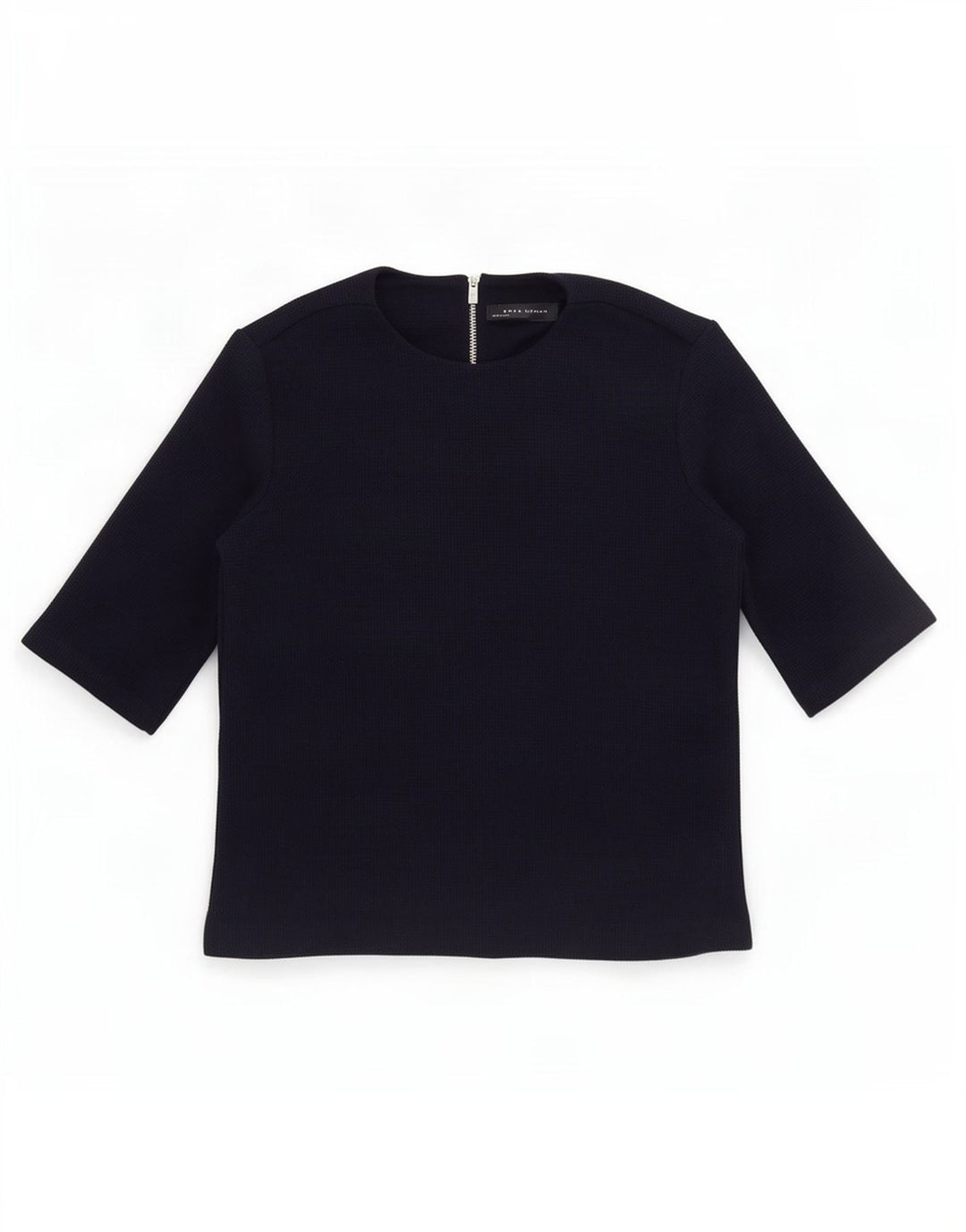 Zara Mujer Blusa Top UK 10 Small Azul Marino