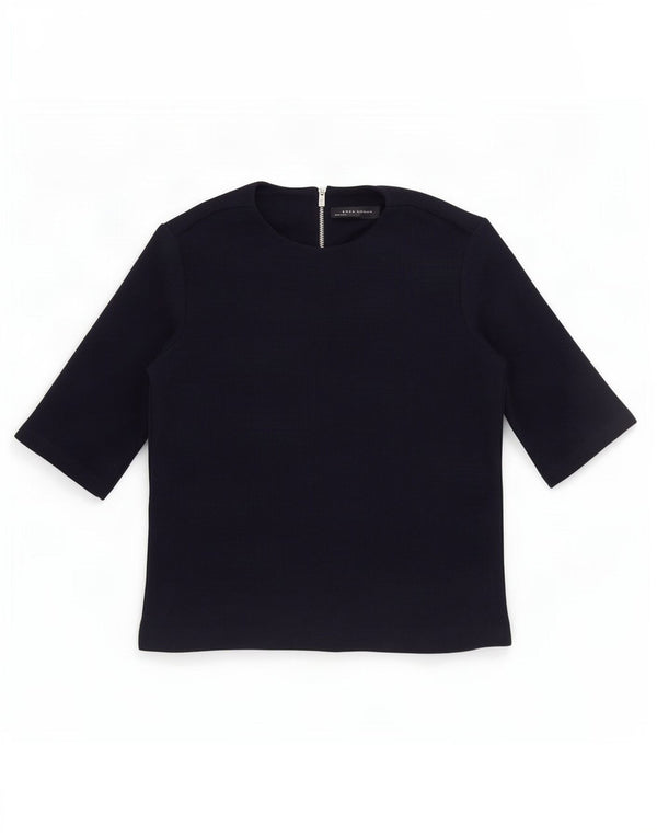 Zara Mujer Blusa Top UK 10 Small Azul Marino