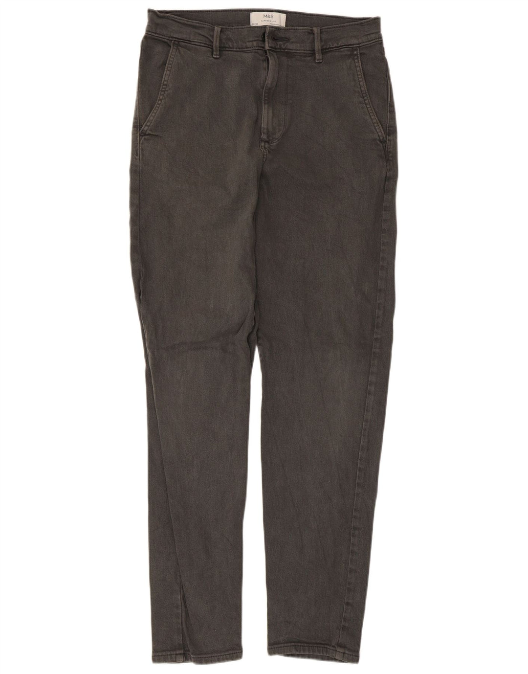 Marks & Spencer Vaqueros cónicos para hombre W30 L33 Algodón gris