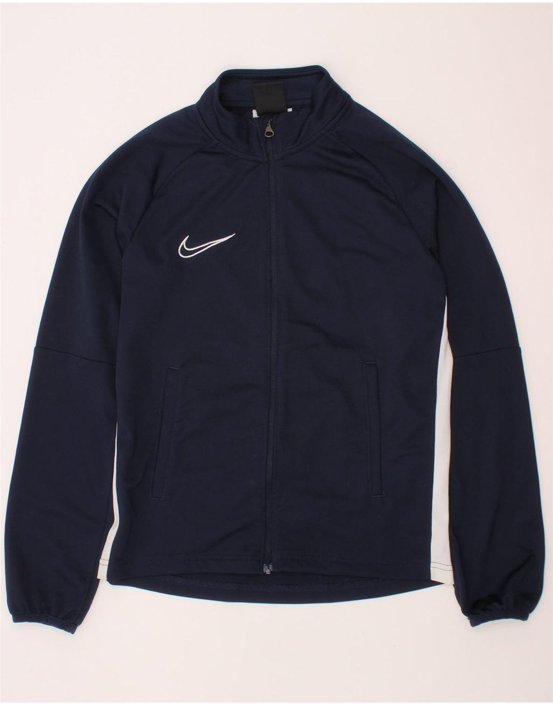 NIKE Boys Dri Fit Chándal Top Chaqueta 10-11 años Mediano Azul Marino