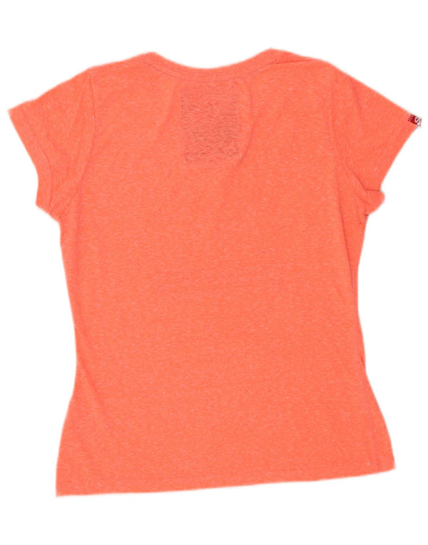 Superdry Camiseta gráfica para mujer UK 44 Grande Poliéster moteado naranja