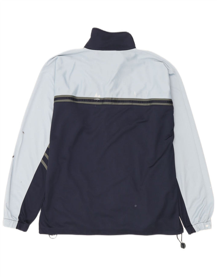 Asics Hombre Chándal Top Chaqueta Grande Azul Marino Colorblock Poliéster