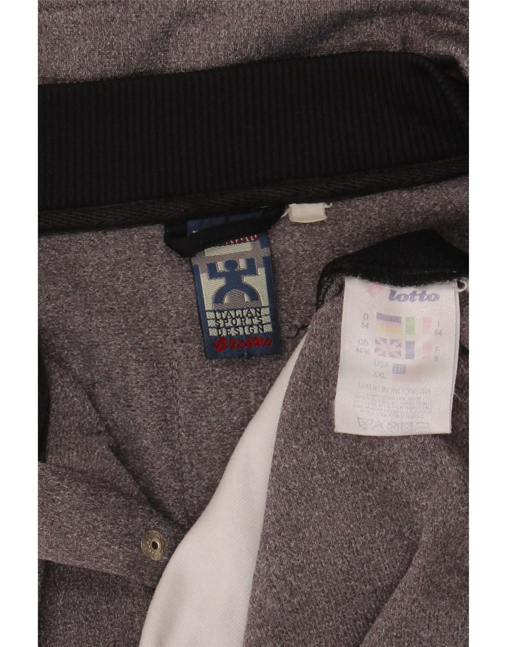 Lotto Chaqueta de chándal para hombre UK 44/46 2XL Gris Colorblock Poliéster