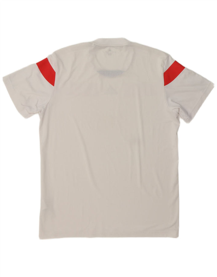 Adidas Hombre Climacool Graphic Camiseta Top Grande Blanco Colorblock Poliéster