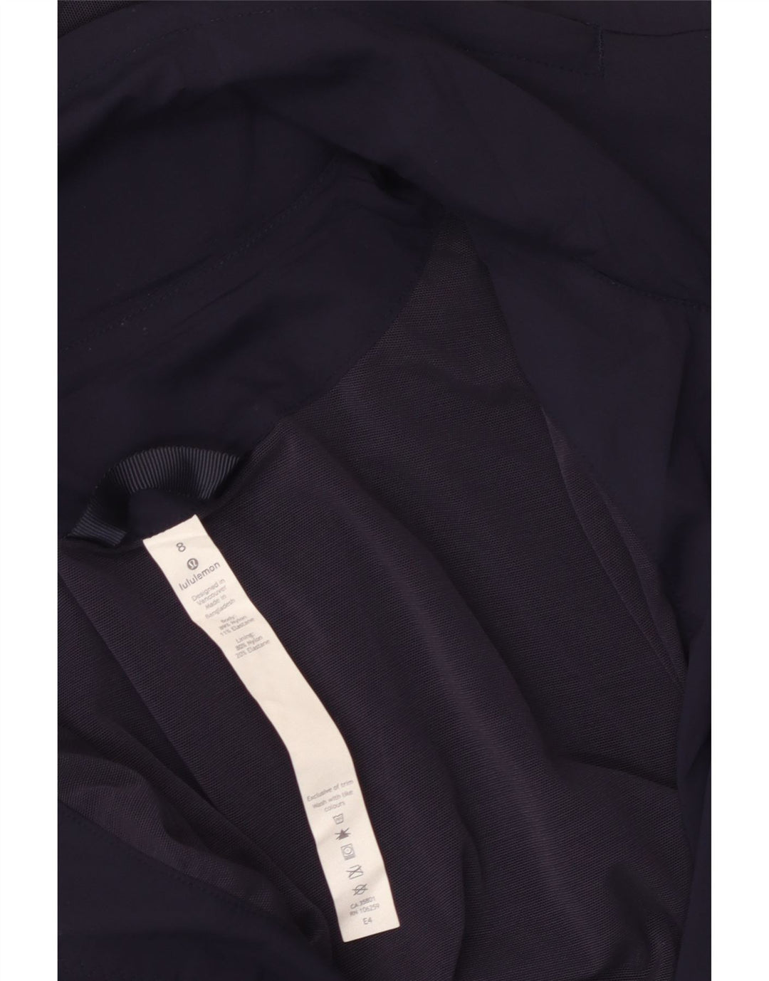 Lululemon - Chaqueta cortavientos con capucha para mujer, talla 8, nailon azul marino mediano