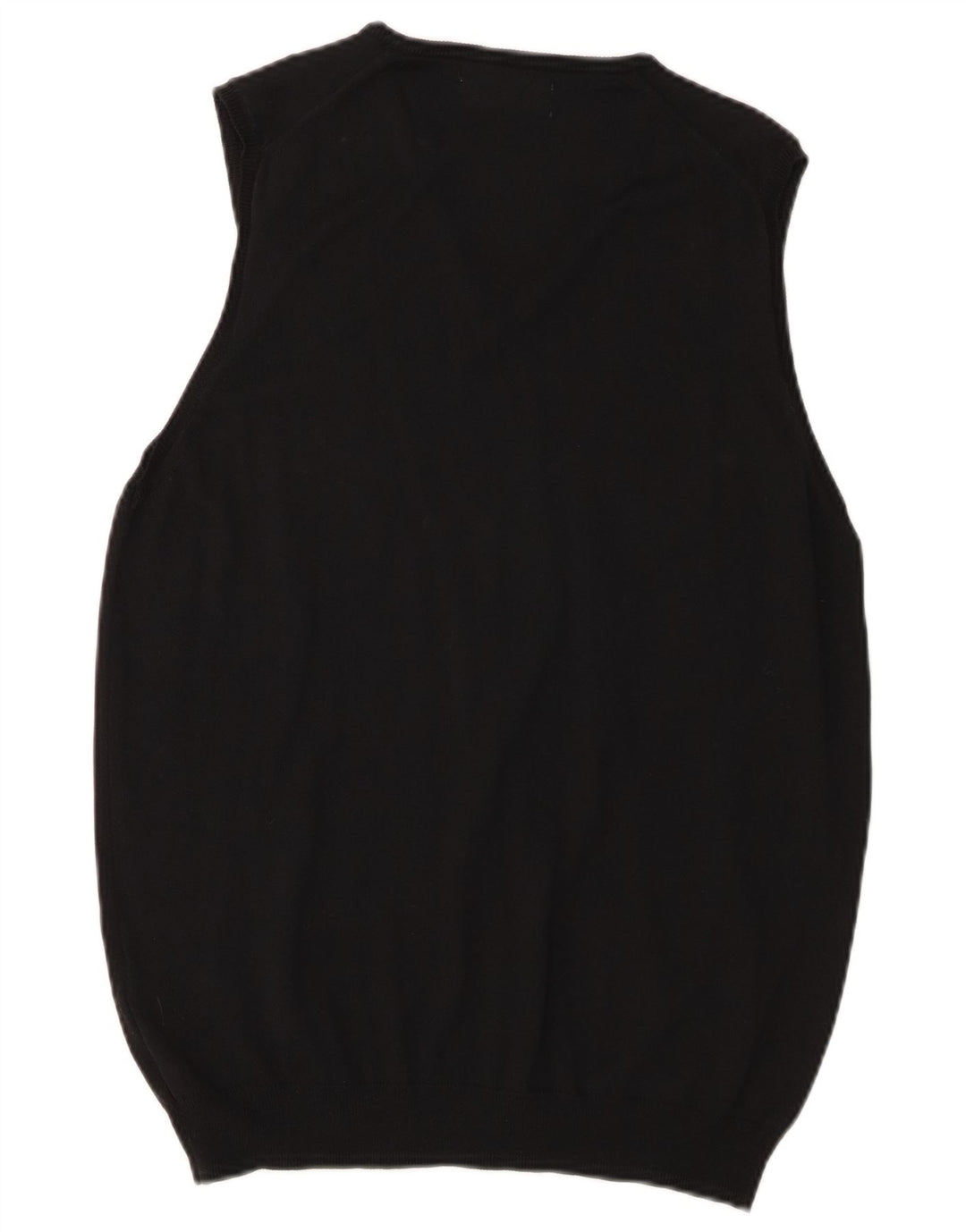 Zara Hombre Chaleco Tank Top Medium Negro Algodón