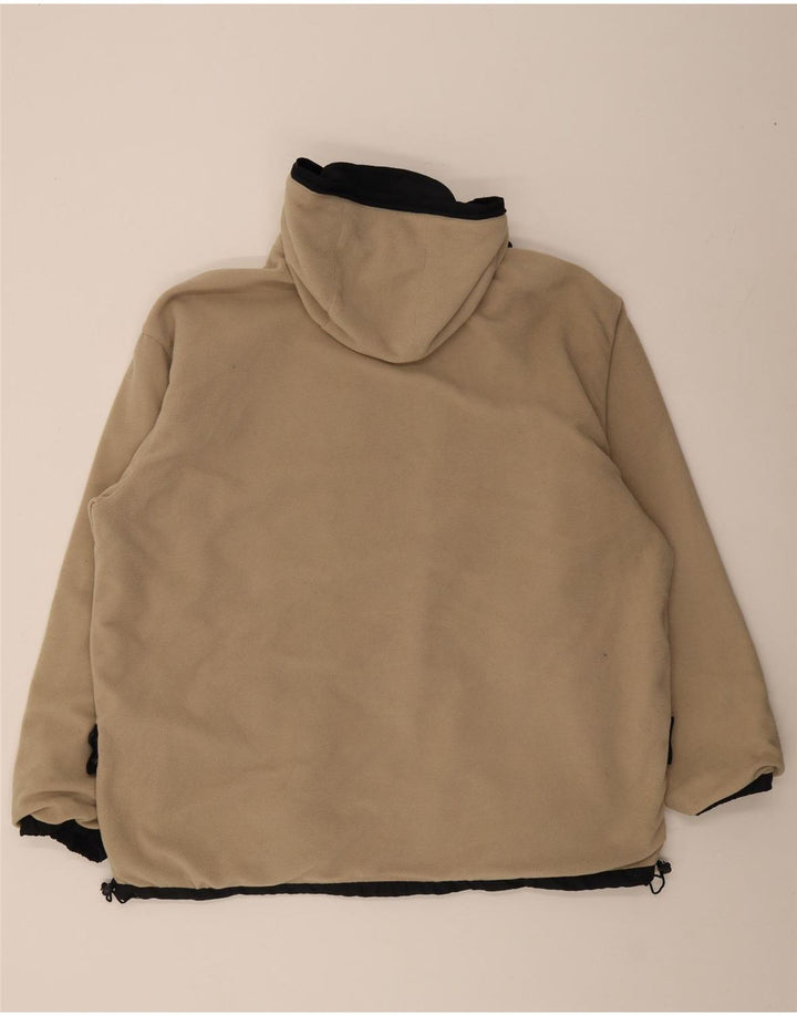Kappa Chaqueta reversible con capucha para hombre, ajuste holgado, talla 40, poliéster negro grande