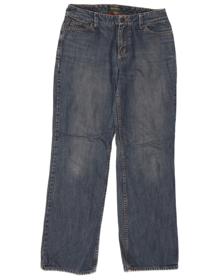 EDDIE BAUER Vaqueros rectos para mujer US 6 Medium W30 L30 Algodón azul