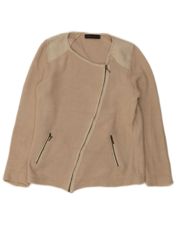 Marks & Spencer - Cárdigan para mujer, talla 40, talla pequeña, algodón beige