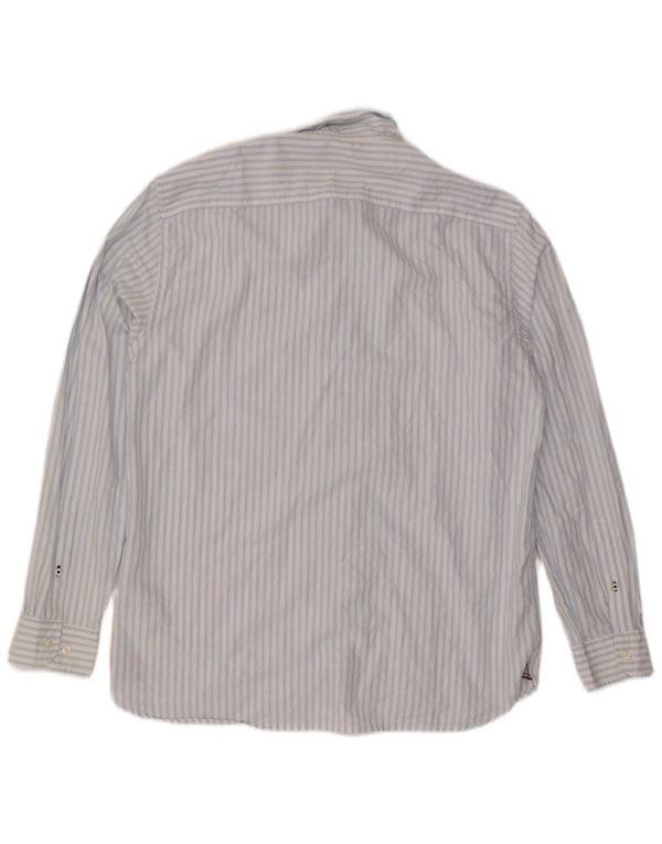 Tommy Hilfiger Camisa para hombre XL Algodón a rayas azules