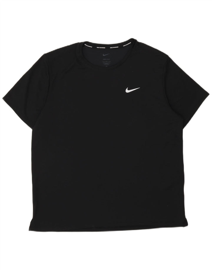 Nike Dri Fit Graphic Camiseta para hombre, talla grande, poliéster negro