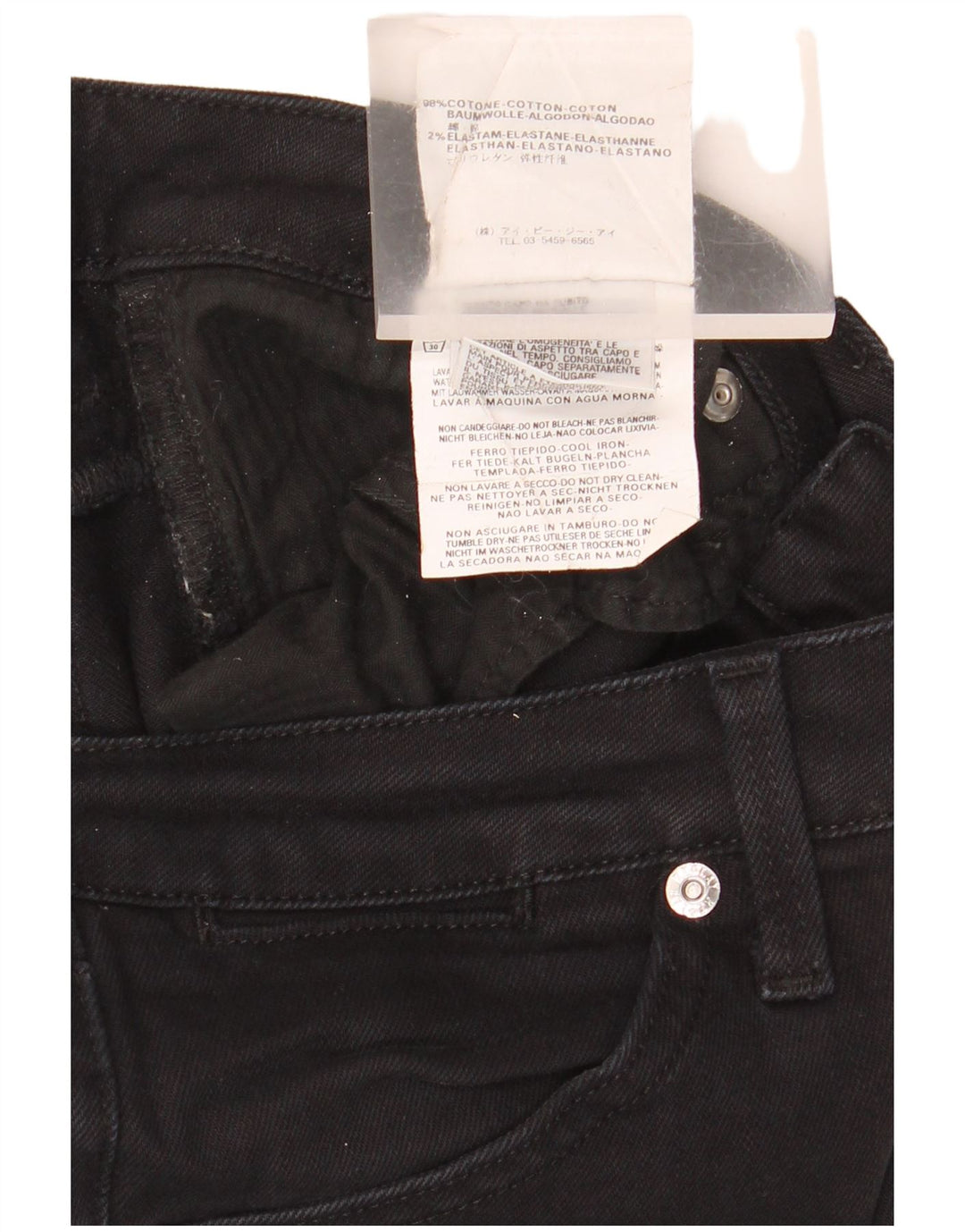 Vaqueros ajustados para mujer Replay W29 L32 Algodón negro