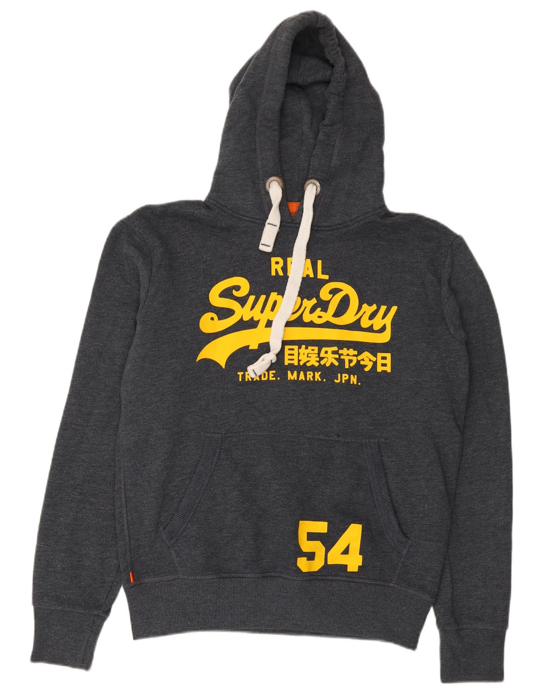 Superdry Hombre Sudadera Con Capucha Gráfica De Algodón Gris Medio