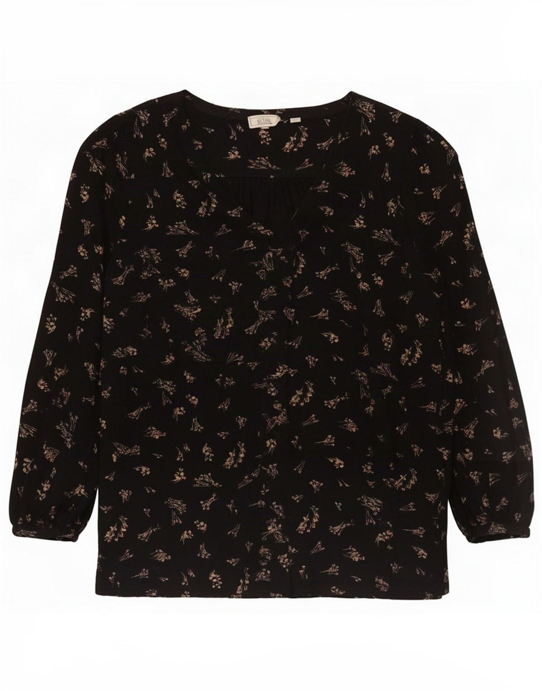 Top tipo túnica extragrande para mujer de Fat Face UK 44 Viscosa floral negra mediana