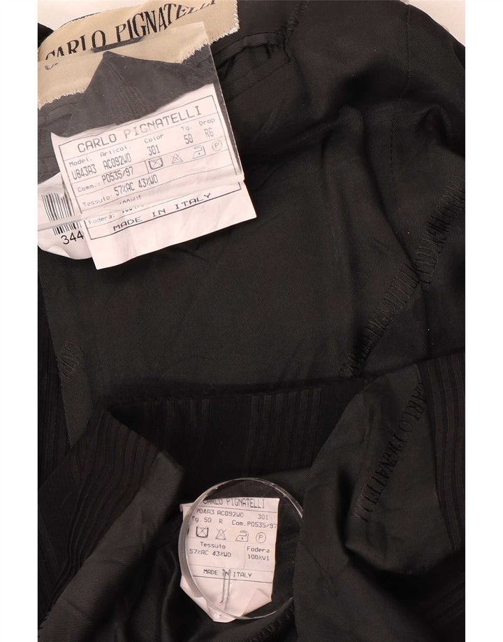 Carlo Pignatelli Conjunto de 2 piezas de 6 botones para hombre IT 50 Large Black Stripes