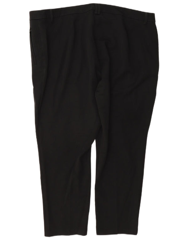 Marks & Spencer Pantalones Casuales Rectos para Mujer UK 24 4XL W46 L28 Negro
