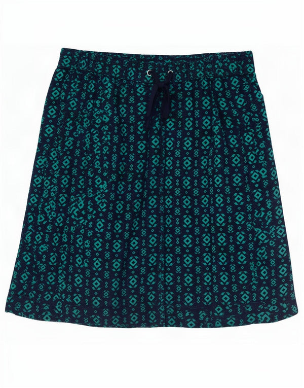 Marks & Spencer Falda acampanada para mujer UK 12 Medium W30 Azul marino Geométrico