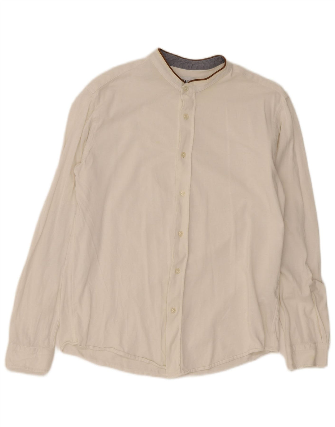 Zara Hombre Camisa XL Blanco Algodón