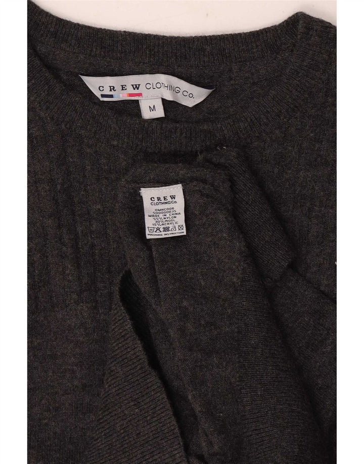 Crew Clothing - Jersey con cuello barco para hombre, nailon gris medio