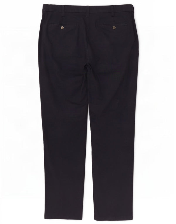 Marks & Spencer Pantalones chinos regulares para hombre W38 L31 Algodón azul marino