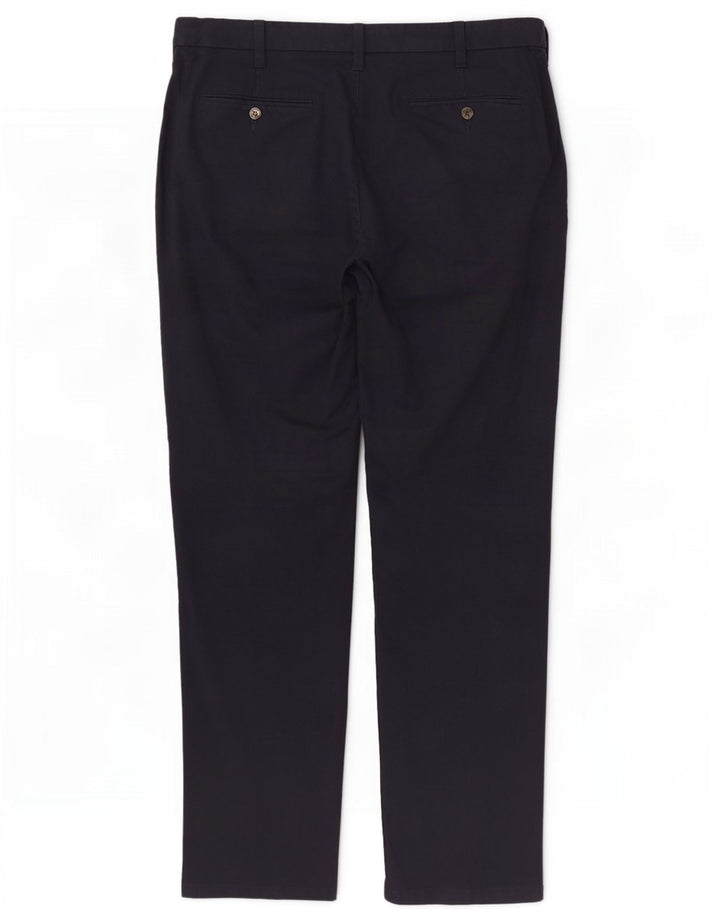 Marks & Spencer Pantalones chinos regulares para hombre W38 L31 Algodón azul marino