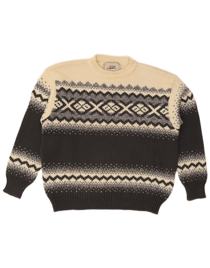 Silvy Jersey de cuello redondo para hombre IT 48 Medium Multicolor Fair Isle