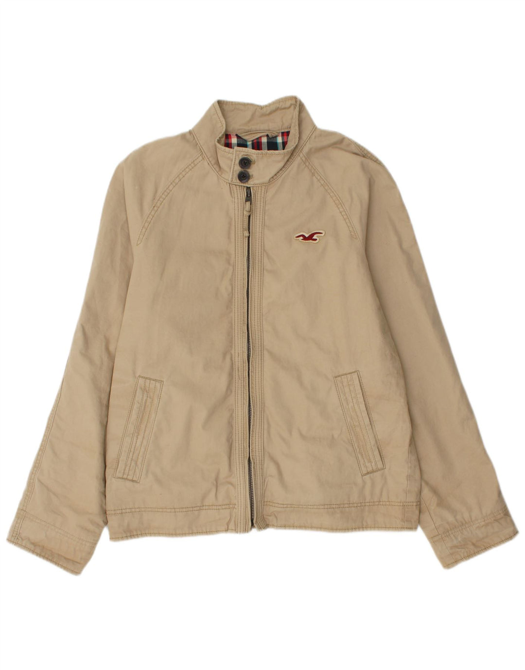 HOLLISTER Chaqueta bomber para hombre UK 42 XL Algodón beige